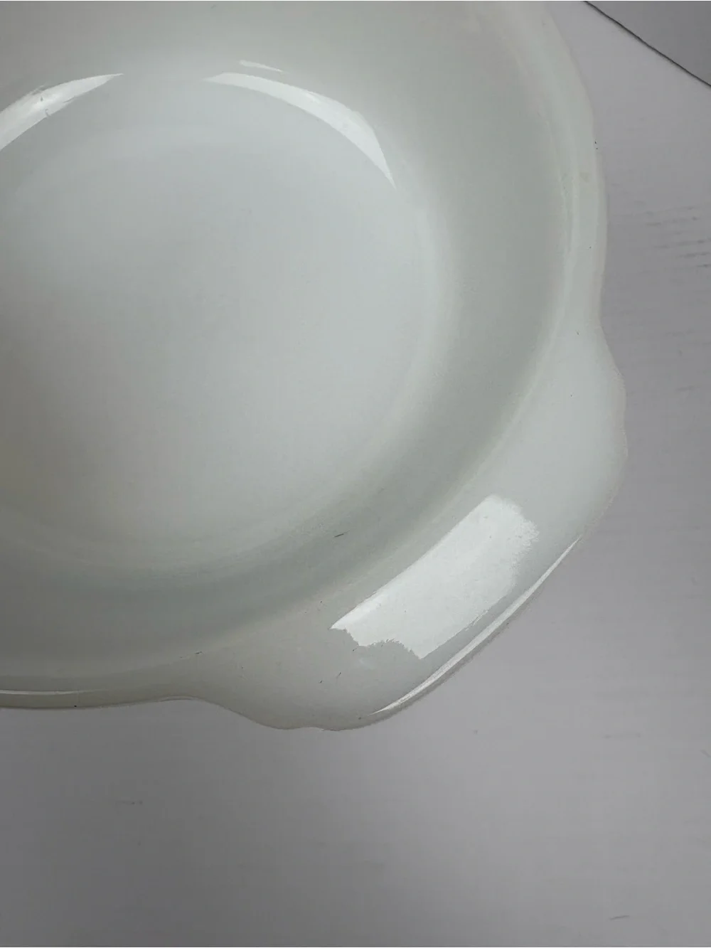 Vintage Anchor Hocking Fire King Glass Dish 447 Milk White 1.5 Quart Made in USA